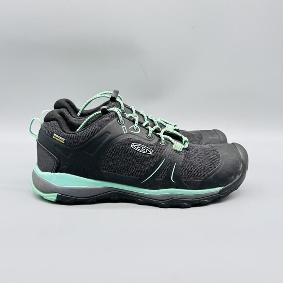 Keen Shoes - KEEN Shoes Womens 6 Black Mint Waterproof Trail Hiking Low Top Athletic Sneakers